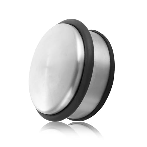 ASelected Türstopper 10 x 4 CM Türstopper Boden Door Stop Round Stainless Steel mit Gummiring Rutschfest für Böden vor Zimmer Wohnungs oder Balkontüren ASelected Türstopper 10 x 4 CM Türstopper Boden Door Stop Round Stainless Steel mit Gummiring Rutschfest für Böden vor Zimmer Wohnungs oder Balkontüren von ASelected