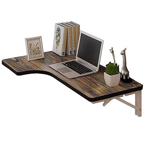 ASerZenith Klappbarer Schreibtisch, Wandtisch aus Holz mit Stützrahmen, stabile, robuste Konstruktion, einfach zu installierender, wandmontierter Klappschreibtisch,100x60x40cm von ASerZenith