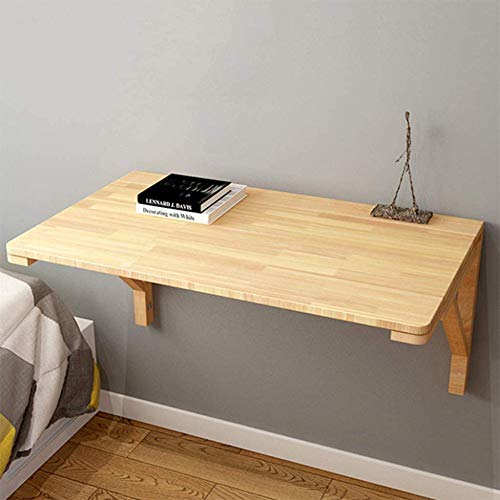 ASerZenith Klappbarer Wandtisch, einfacher Natur-Home-Office-Schreibtisch aus Holz zur Wandmontage, Computertisch, Schreibtisch, 120 x 40 cm von ASerZenith
