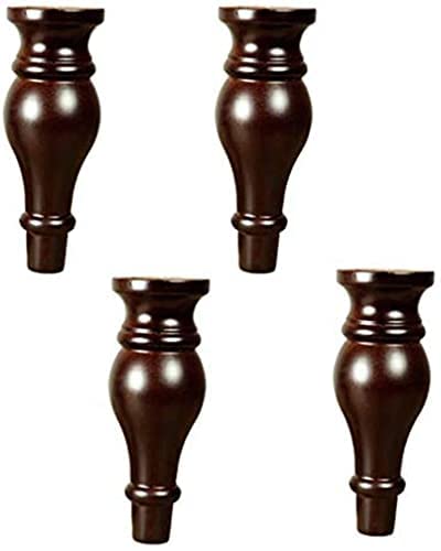 ASerZenith Möbelbeine, jedes Bein trägt 100 kg, Sofafüße aus Massivholz, für Stuhl, Loveseat, Ottomane, Kommode, Ersatzbeine, mit Schrauben, 4er-Pack (Farbe: 6 Zoll/15 cm) (4,7 Zoll/12 cm) von ASerZenith