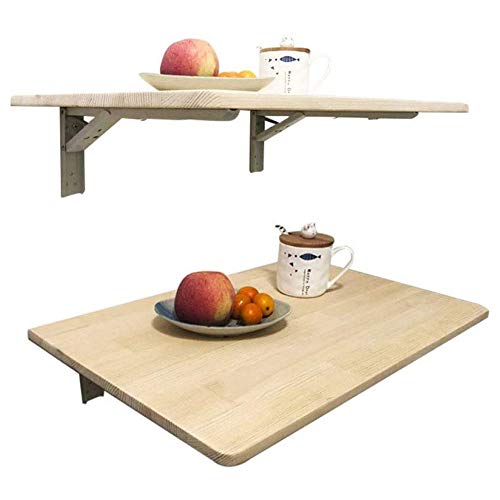 Klappbarer Wandtisch aus Holz für Küche und Esszimmer, für das Home-Office, Computer-Arbeitsplatz, Hängeschreibtisch zum Lernen für Kinder, 80 x 50 cm von ASerZenith
