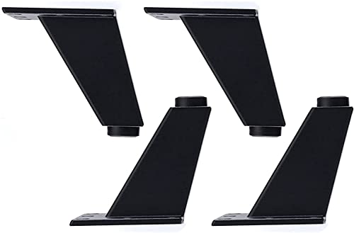 Stützbeine für Möbel, Tischbeine für den Haushalt, Stützfüße aus Aluminiumlegierung, verstellbare Schrankbeine, für Bett, Couchtisch, Sessel, 4er-Set (Farbe: Schwarz, Größe: 9 cm) (Schwarz 8 cm) von ASerZenith