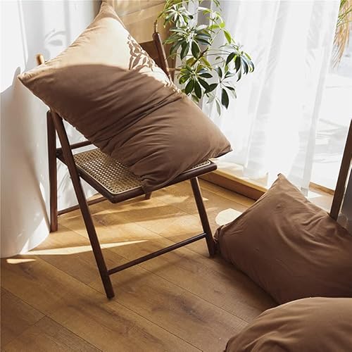 AShanlan 2er Set Kissenbezug 80x80 Braun Kopfkissenbezug 80 x 80 Kaffeebraun Mikrofaser Kissen Bezug 80x80cm mit Reißverschluss Doppelpack Polsterbezug Set Pillow Case Pillow Cover von AShanlan