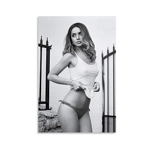 Ana de Armas Vintage-Poster, Schauspielerin, Leinwandkunst und Wandkunst, Bild, Druck, modernes Familienschlafzimmer-Dekor, 40 x 60 cm von ASmeir