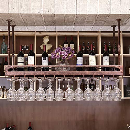 ASumPio Glas Weinglas Rahmen Hängendes Eisen Weinregal, Höhenverstellbar, Restaurant Bar Home Weinregal Dekorationsregal, Weinglas Ausstellungsstand Weinregale von ASumPio