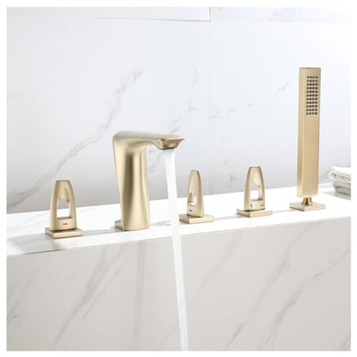ASumPio Moderne Badewanne Dusche Mischbatterie Loch mit Ausziehbarer Handbrause Kaltes und Heißes Bad mit Handbrause Deckenmontage Messing Dusche Badewanne Dusche Einfüllmischer Wannenarmatur ASumPio Moderne Badewanne Dusche Mischbatterie Loch mit Ausziehbarer Handbrause Kaltes und Heißes Bad mit Handbrause Deckenmontage Messing Dusche Badewanne Dusche Einfüllmischer Wannenarmatur von ASumPio