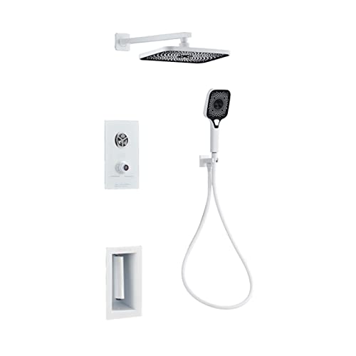 Moderne Badewannen-Duscharmatur, Unterputz-Duscharmatur-Set Mit Thermostat, Duschsystem Mit Wasserhahn Mit Handbrause, Weiß B, Badezimmer-Wannenfüllarmatur Moderne Badewannen-Duscharmatur, Unterputz-Duscharmatur-Set Mit Thermostat, Duschsystem Mit Wasserhahn Mit Handbrause, Weiß B, Badezimmer-Wannenfüllarmatur von ASumPio