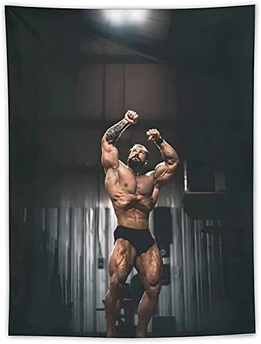 ATAAY Wunderschönes Bild, 100 x 150 cm, Chris Bumstead, Poster, Bodybuilder, Poster, Heimdekoration, Wandteppich, Bild, Druck, Schlafzimmer, Dekoration, Malerei, Wandteppiche, Raumästhetik von ATAAY