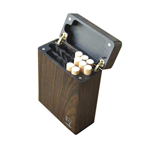 Zigarren Humidor Flip Zigarettenetui, 20 Sets gewöhnlicher Zigaretten, perforierte Reihe von tragbaren ultradünnen Holz-Ganzholz-Hohle-große Zigarettenetui, einfache Nudeln, Ant von ATAAY