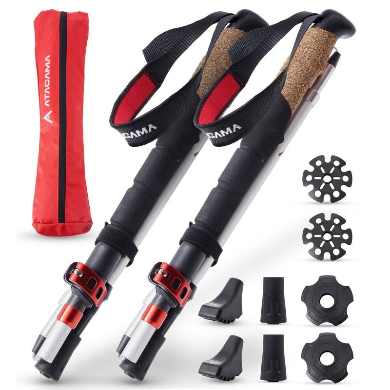Teleskop Wanderstöcke - faltbar - CarbonMix - 63 cm /135 cm von ATACAMA
