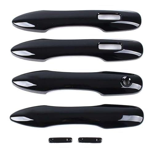ATACDVDYEU Auto Außentür Griff Abdeckung Für Alphard 40 Für Series 2024 Einloch-Türgriff Cup Pull Dekoratives Zubehör Kit Protector Anti-Scratch(Bright Black) von ATACDVDYEU