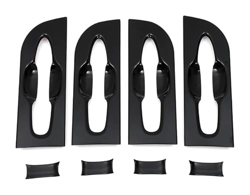 ATACDVDYEU Auto Außentür Griff Abdeckung Für Alphard Für 40 Series 2024 Einloch-Türgriff Cup Pull Dekoratives Zubehör Kit Protector Anti-Scratch(Door Bowl Bright Black) von ATACDVDYEU