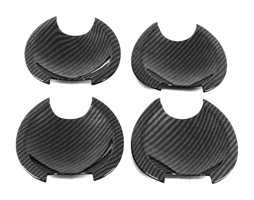 ATACDVDYEU Auto Außentür Griff Abdeckung Für Aqua P10 2012-2021 Einloch-Chromverkleidung Türgriffabdeckung Dekorativer Kratzschutz(Small Door Bowl Carbon Fiber) von ATACDVDYEU