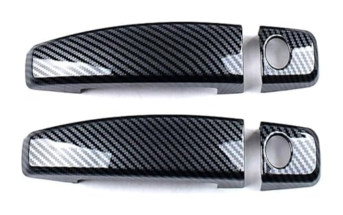 ATACDVDYEU Auto Außentür Griff Abdeckung Für Buick Excelle GT 2010-2015 Dual Loch Türgriff Abdeckung Dekorative Schutz Anti-Scratch(2 Doors Carbon Fiber Pattern) von ATACDVDYEU