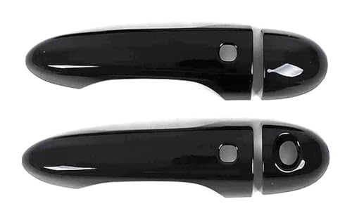 ATACDVDYEU Auto Außentür Griff Abdeckung Für Cherokee 2014-2020 Einloch-Doppel-Smart-Türgriffschale Anti-Kratz-Modifikationszubehör Autoschutzschutz(2 Doors Bright Black) von ATACDVDYEU