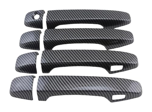 ATACDVDYEU Auto Außentür Griff Abdeckung Für Corolla Für Fielder 2012-2023 Einloch-Doppel-Smart-Türgriffschale Anti-Kratz-Modifikationszubehörschutz Kompatibel Mit(Carbon Fiber Pattern) von ATACDVDYEU