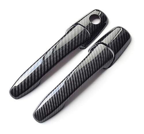 ATACDVDYEU Auto Außentür Griff Abdeckung Für Everest U268 UR 2007-2014 Einloch-Türgriffabdeckung Anti-Kratzschutz Zubehör(2 Doors Carbon Fiber Pattern) von ATACDVDYEU