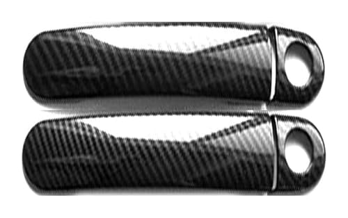 ATACDVDYEU Auto Außentür Griff Abdeckung Für G&olf MK5 2003-2007 Türgriff Cup Trim Anti-Scratch-Schutzfolie Upgrade Kit(2-door Double-hole Carbon) von ATACDVDYEU