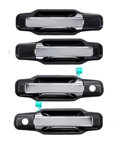 ATACDVDYEU Auto Außentür Griff Abdeckung Für Kia Für Sorento 2003-2009 826503E021 826603E021 836503E021 836603E021 Türgriff Außenabdeckung Vorne Links Rechts Schwarze Griffe(1 Set Chrome) von ATACDVDYEU