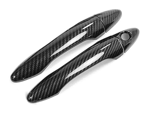 ATACDVDYEU Auto Außentür Griff Abdeckung Für Kia K5 2010-2015 Einloch-Türgriffabdeckung Dekoratives Anti-Kratz-Schutzzubehör(2 Doors Carbon Fiber Pattern) von ATACDVDYEU