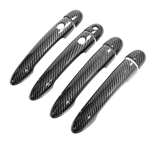 ATACDVDYEU Auto Außentür Griff Abdeckung Für Laguna X74 2002-2007 Einloch-Autotürgriffbecher Kratzfeste Modifikation Zubehörschutz Anti Kompatibel Mit(Dual Smart Carbon Fiber Pattern) von ATACDVDYEU