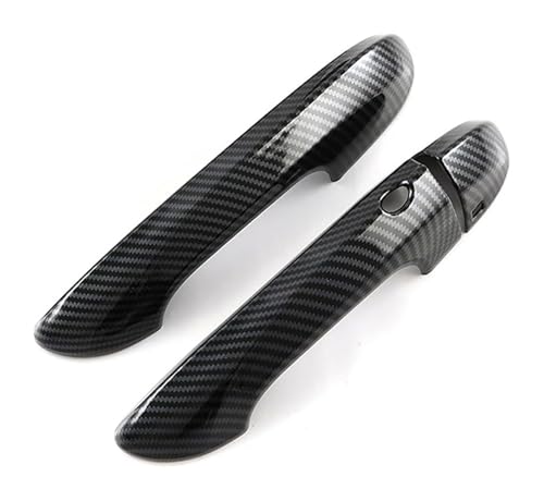 ATACDVDYEU Auto Außentür Griff Abdeckung Für MG5 2021-2024 Einzelloch 1-Smart Türgriff Dekoration Schüssel Anti-Scratch Modifikation Zubehör Schutz Kompatibel Mit(2 Doors Carbon Fiber Pattern) von ATACDVDYEU