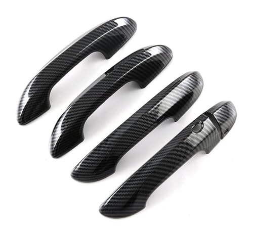 ATACDVDYEU Auto Außentür Griff Abdeckung Für MG5 2021-2024 Einzelloch 1-Smart Türgriff Dekoration Schüssel Anti-Scratch Modifikation Zubehör Schutz Kompatibel Mit(Carbon Fiber Pattern) von ATACDVDYEU