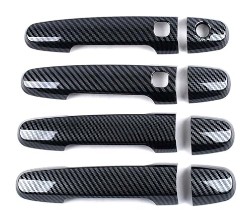 ATACDVDYEU Auto Außentür Griff Abdeckung Für Pontiac Für Vibe 2002-2010 Einloch-Doppel-Smart-Türgriff-Dekorationsschale Anti-Kratz-Modifikationszubehör Autoschutz(Carbon Fiber Pattern) von ATACDVDYEU