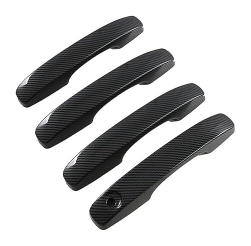 ATACDVDYEU Auto Außentür Griff Abdeckung Für Ranger P703 2022-2024 Einloch-Türgriffabdeckungen Anti-Scratch-Cup-Protector-Trim-Zubehör(Carbon Fiber Pattern) von ATACDVDYEU
