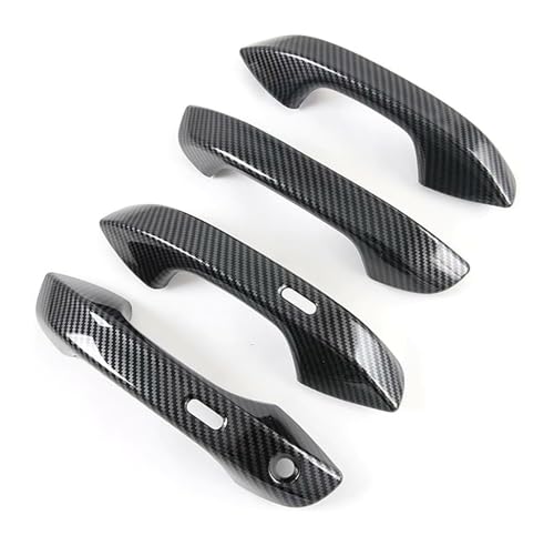 ATACDVDYEU Auto Außentür Griff Abdeckung Für SEAT Für Leon 2021-2024 Einloch-Doppel-Smart-Autotürgriffbecher Kratzfeste Modifikation Zubehörschutz Anti-Kompatibel Mit(Carbon Fiber Pattern) von ATACDVDYEU