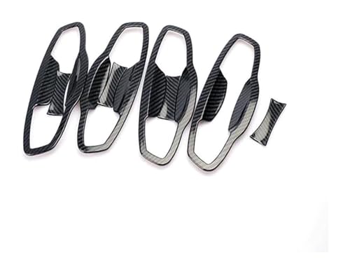 ATACDVDYEU Auto Außentür Griff Abdeckung Für Skoda Für Octavia Lochlose Türgriffabdeckung Anti-Kratz-Schutzfolie 2017-2019(All-inclusive Carbon Fiber) von ATACDVDYEU