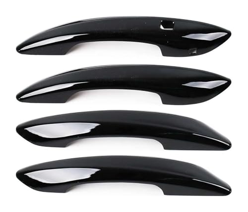 ATACDVDYEU Auto Außentür Griff Abdeckung Für Sonata DN8 2020-2023 Lochloser Autotürgriffbecher Kratzfester Modifikationszubehörschutz Anti-Kompatibel Mit(1 Smart Bright Black) von ATACDVDYEU