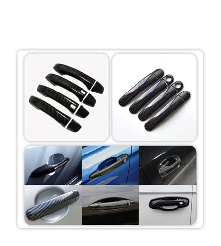 ATACDVDYEU Auto Außentür Griff Abdeckung Für Sonata DN8 2020-2023 Lochloser Autotürgriffbecher Kratzfester Modifikationszubehörschutz Anti-Kompatibel Mit(1 Smart Carbon Fiber Pattern) von ATACDVDYEU