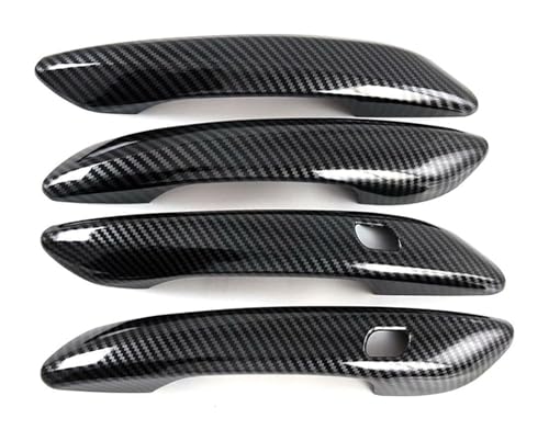 ATACDVDYEU Auto Außentür Griff Abdeckung Für Sonata DN8 2020-2023 Lochloser Autotürgriffbecher Kratzfester Modifikationszubehörschutz Anti-Kompatibel Mit(Dual Smart Carbon Fiber Pattern) von ATACDVDYEU