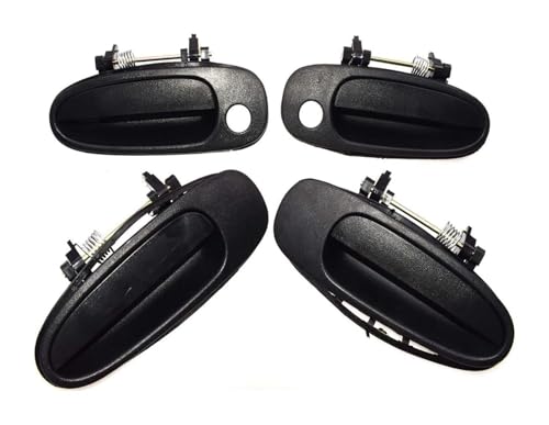 ATACDVDYEU Auto Außentür Griff Abdeckung Für TOYOTAES Für COROLLA 1993-1997 Auto Außen Außentürgriff Vorne Hinten Links Rechts Schwarz 69220-12160 69210-12160 Abdeckung(Front Rear 4 Pcs) von ATACDVDYEU