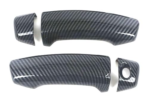 ATACDVDYEU Auto Außentür Griff Abdeckung Für TT 8S MK3 2015-2024 2-türige Einloch-Türgriffabdeckung Verkleidungszubehör Schutz Kratzfest(Carbon Fiber Pattern) von ATACDVDYEU