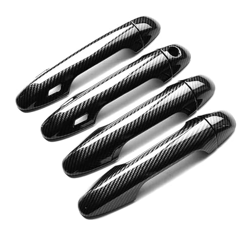 ATACDVDYEU Auto Außentür Griff Abdeckung Für Tacoma N300 2016-2023 Einloch-Doppel-Smart-Türgriff-Dekorationsschüssel-Zubehör Autoschutz-Trimmschutz Anti-Kratzer(Carbon Fiber Pattern) von ATACDVDYEU