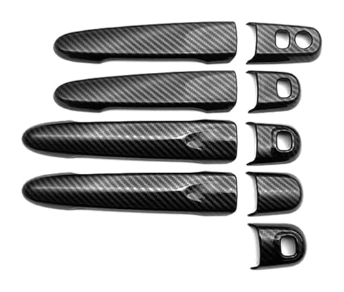 ATACDVDYEU Auto Außentür Griff Abdeckung Für Tank Für Thor 2017-2020 Chromverkleidung Türgriffabdeckung Dekorativer Kratzschutz(Carbon Fiber Pattern) von ATACDVDYEU