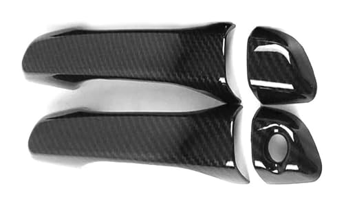 ATACDVDYEU Auto Außentür Griff Abdeckung Für Verna Für Solaris 2018-2022 Einloch-Türgriff Anti-Scratch-Cup-Pull-Protector-Kit(2 Doors Carbon Fiber Pattern) von ATACDVDYEU