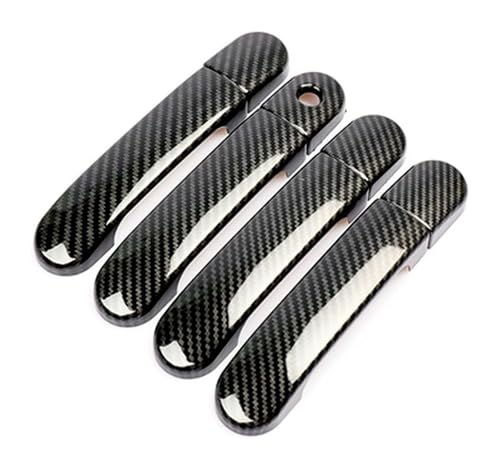 ATACDVDYEU Auto Außentür Griff Abdeckung Für Wingroad Y12 2006-2018 Einloch-Türgriffabdeckung Dekorativer Schutz Anti-Scratch(Carbon Fiber Pattern) von ATACDVDYEU