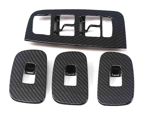 ATACDVDYEU Auto Außentür Griff Abdeckung Für XC60 2018-2022 Türgriff-Trimm-Set Mit Fensterschalterabdeckung Kratzschutz(Armrest-carbon Fiber Pattern) von ATACDVDYEU