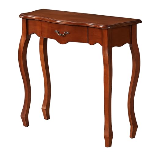 ATAPNLNMTZ Flurtisch mit Schublade Und Viel Stauraum, Konsolentisch mit Zapfenverbindung, Schmaler Beistelltisch für Wohnzimmer Oder Diele(Brown,39.3in/100cm) von ATAPNLNMTZ
