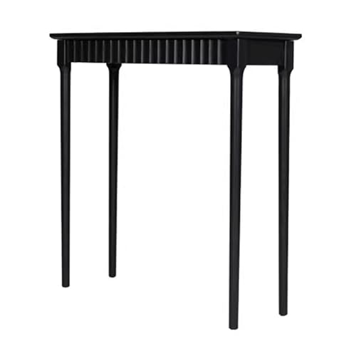ATAPNLNMTZ Konsolentisch Flur mit Versteckter Schublade, Glatte Dicke Tischplatte, Schmaler Sofatisch für Wohnzimmer Und Diele(Black) von ATAPNLNMTZ
