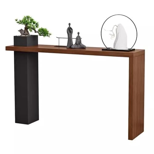ATAPNLNMTZ Konsolentisch für Den Eingangsbereich mit Integriertem Pflanzkasten, Rustikaler Sofa Tisch mit Ablage, Wohnzimmertisch für Flur(Brown,47.2in/120cm) von ATAPNLNMTZ