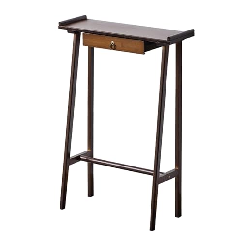 ATAPNLNMTZ Konsolentisch mit Schublade für kleine Räume, Schmaler Flurtisch mit Stauraum, Moderner Sofatisch für Wohnzimmer oder Diele(Brown,23.6in/60cm) von ATAPNLNMTZ