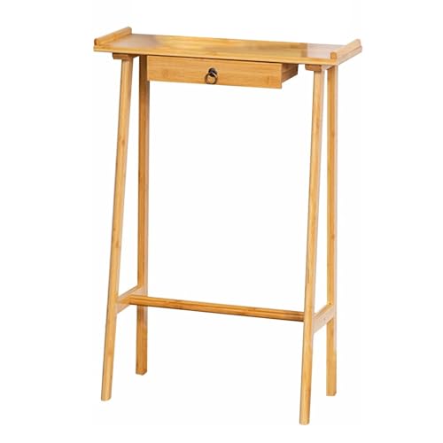 ATAPNLNMTZ Konsolentisch mit Schublade für kleine Räume, Schmaler Flurtisch mit Stauraum, Moderner Sofatisch für Wohnzimmer oder Diele(Natural,19.6in/50cm) von ATAPNLNMTZ