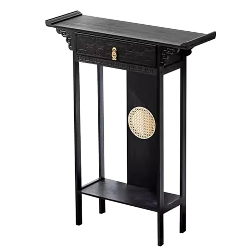 ATAPNLNMTZ Konsolentisch mit Schublade und Unterem Regal, Schmaler Eingangstisch für Das Wohnzimmer, Moderner Flurtisch für Kleine Räume(31.4in/80cm) von ATAPNLNMTZ