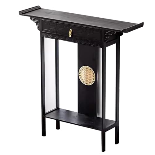 ATAPNLNMTZ Konsolentisch mit Schublade und Unterem Regal, Schmaler Eingangstisch für Das Wohnzimmer, Moderner Flurtisch für Kleine Räume(39.3in/100cm) von ATAPNLNMTZ