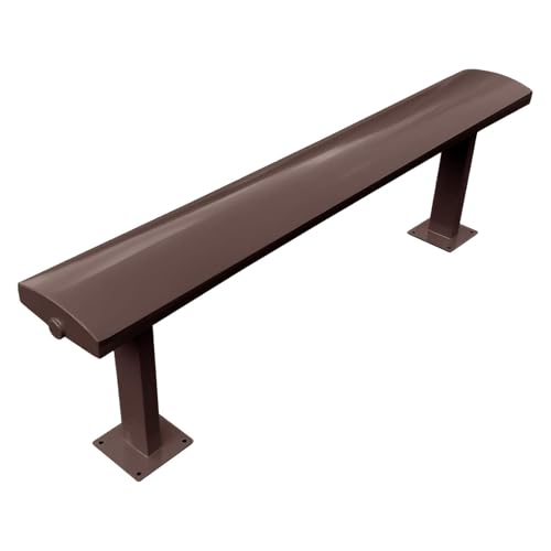 ATAPNLNMTZ Metall Gartenbank für Mehrere Personen, Outdoor Parkbank Wetterfest, Schmiedeeiserne Bank für Garten, Terrasse Und Hof(Brown,70.8in/180cm) von ATAPNLNMTZ