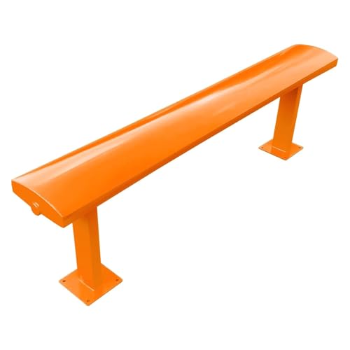 ATAPNLNMTZ Metall Gartenbank für Mehrere Personen, Outdoor Parkbank Wetterfest, Schmiedeeiserne Bank für Garten, Terrasse Und Hof(Orange,70.8in/180cm) von ATAPNLNMTZ